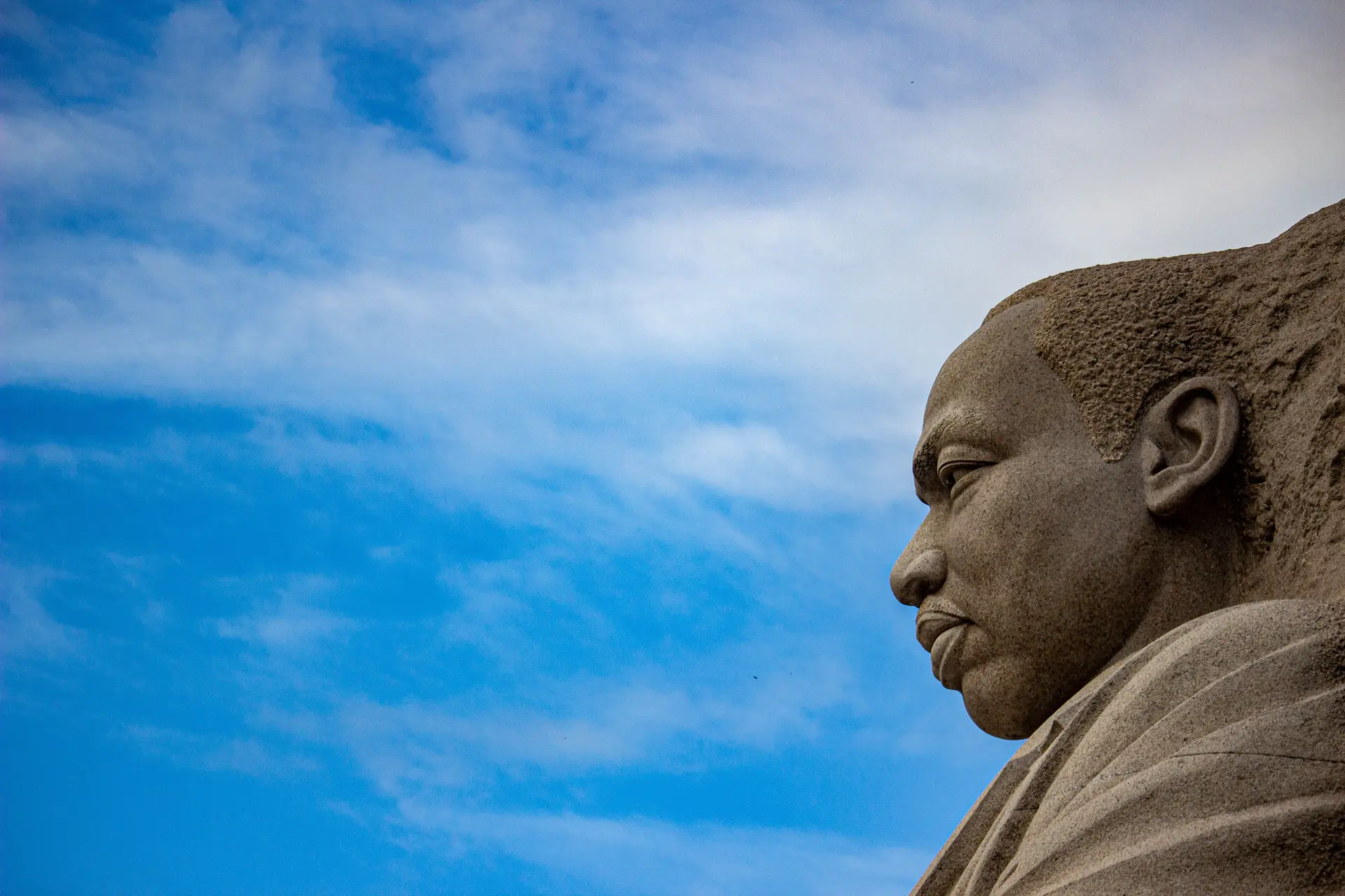 The Martin Luther King Jr. Memorial sculpture in Washington, D.C.